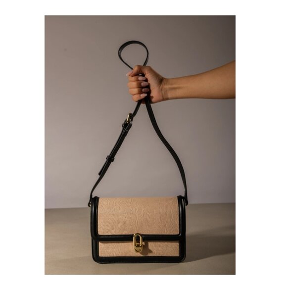 Jules Kae Mia Bag in Blush Lizard/Black